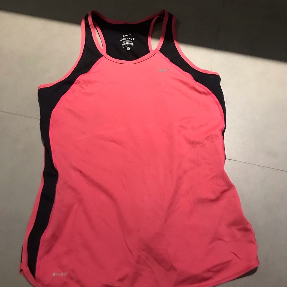 Nike pink and black Tank top